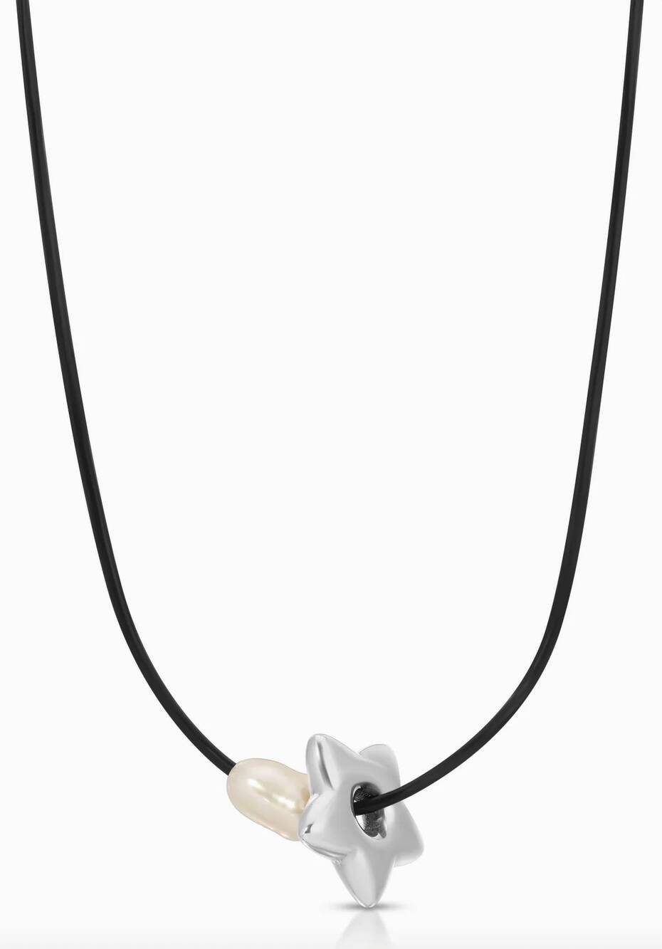 NEW KOZAKH women's lee star necklace in black/silver